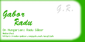 gabor radu business card